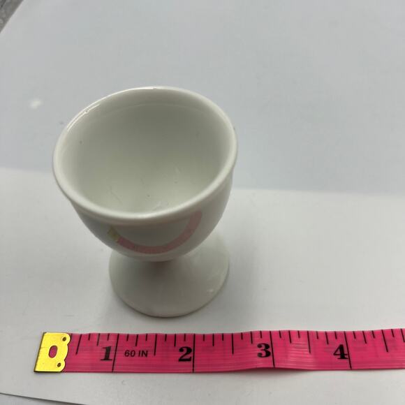 Vintage White Porcelain Boiled Egg Cup Serving Dish Double Sided - Picture 4 of 7